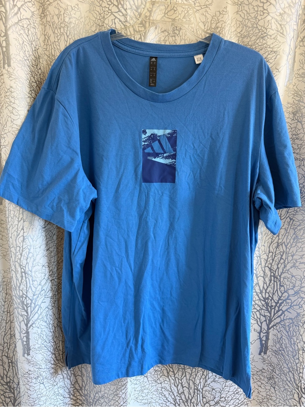 adidas Blue Short Sleeve Graphic Crew Tee